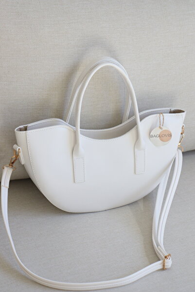 BAGLOVİS Δερμάτινη τσάντα χειρός και ώμου μοντέλου Half Moon Γυναικεία τσάντα...