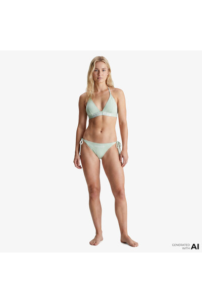 Calvin Klein Side Tie Kadın Haki Bikini Altı