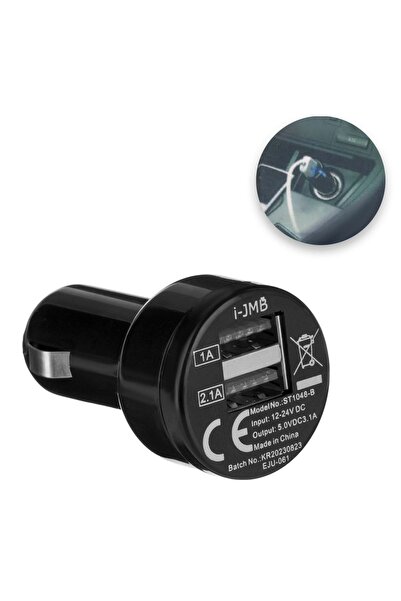 Z Store Φορτιστής αυτοκινήτου μαύρος 3.1A με 2 θύρες USB