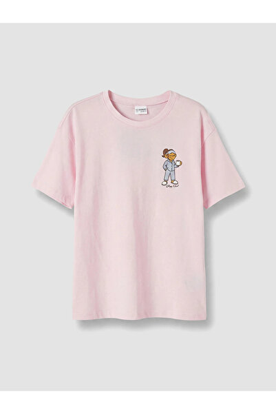 LC Waikiki Pink Printed Girls' Pajama Top