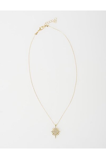 Kayra North Star Figured Necklace Gold
