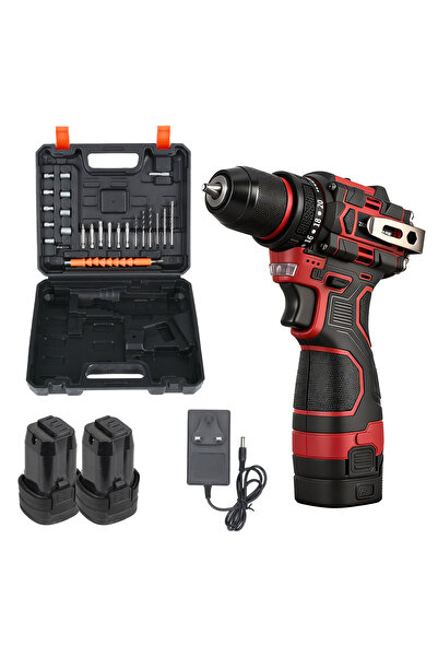 TriThardware Cordless Power Drill Driver Kit, Dual Speed 3/8 Inch Keyless Chu...
