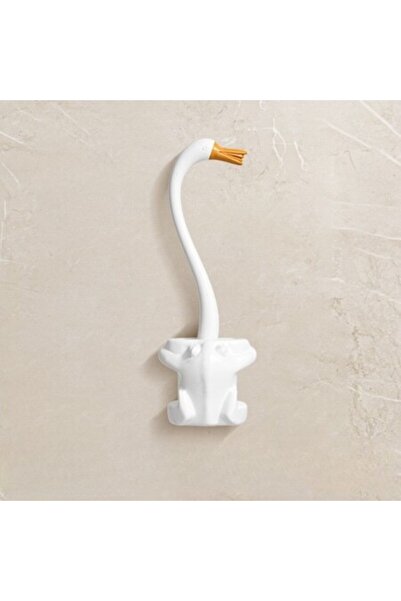 OEM Perie de toaletă Swan, culoare albă, cu suport de perete, 39cm x 13cm, de...