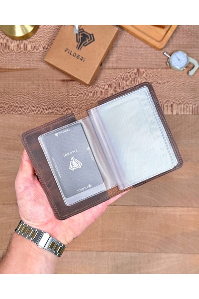 Fil Deri Genuine Leather Vehicle Premium License Holder Case 2060