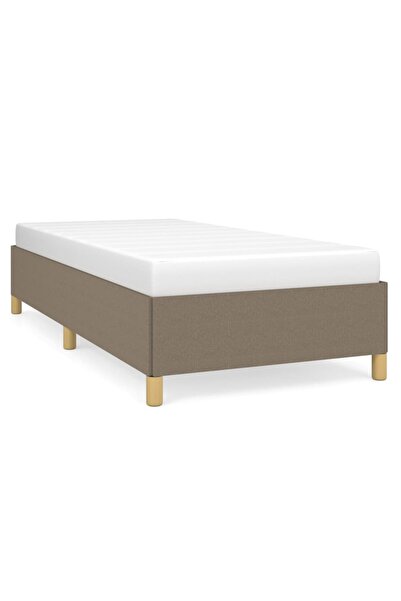 vidaxl Cadru de pat fără saltea Taupe 90x200 cm țesătură