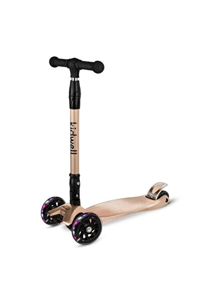 Kidwell Trotinetă pliabilă pentru copii, cu lumini LED, Vento Gold