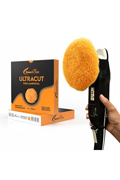 SmartBee ULTRA CUT %100 Kuzu Postu Polisaj Pedi 150mm - Turuncu