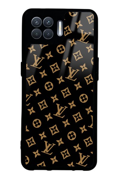 Spoyi Oppo Reno 4 Lite Black Lv Design Glossy Phone Case