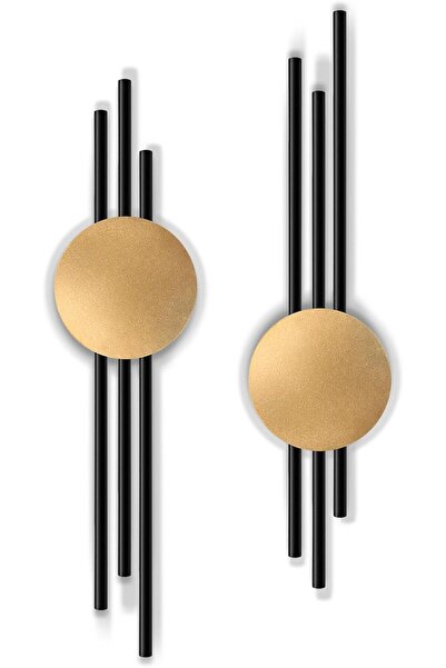 Yiya Set de 2 rafturi plutitoare de perete, negre, din lemn – Pentru living, ...