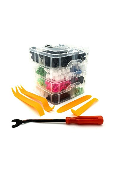 CarGuard Set 470 buc cleme din plastic + 5 unelte