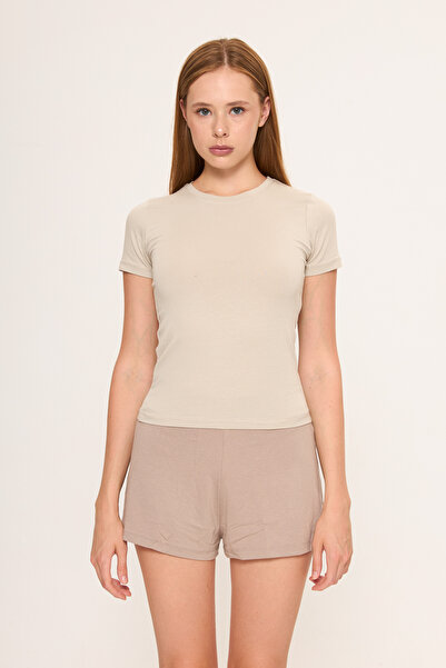 Zoor Ultra Soft Combed Modal Round Neck Short Sleeve Blouse