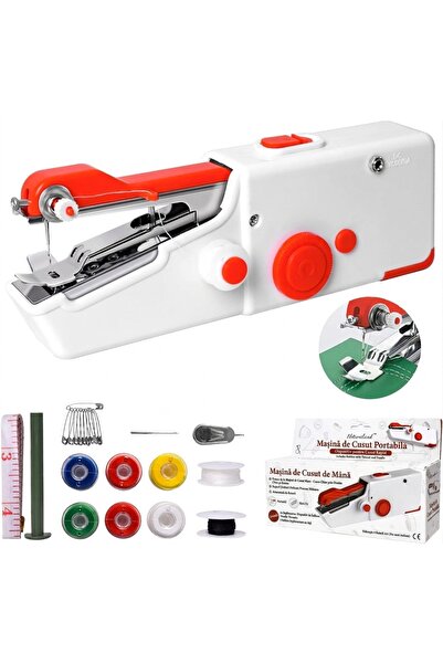 PiAEK Masina de Cusut Portabila, Design compact pentru Calatorii, Alimentare ...