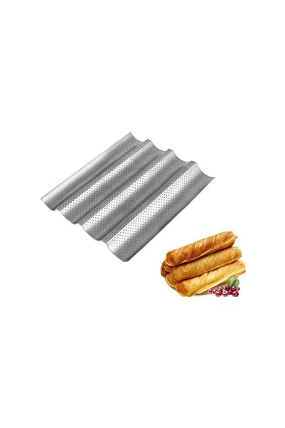 The Bros Nonstick Perforated Baguette Pan, French Stick Baking Moulds Pan Non...