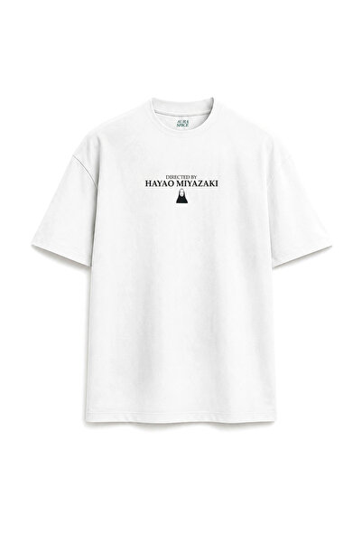 Darkia Directed by Hayao Miyazaki Director Series Printed Text Unisex White T...
