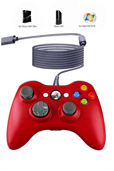 JOYCOR X360 Uyumlu Kablolu Oyun Kolu PC ve Konsol Joystick - 1.8 Metre Kablo ...