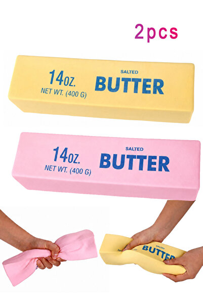 Needoh 2pcs Large Giant Big Jumbo Squeeze Butter Toy, PU Material Squishy But...