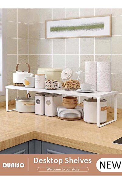 DUNISO Kitchen Cabinet Shelf Organizers, Microwave Oven Rack Stand Organizer,...