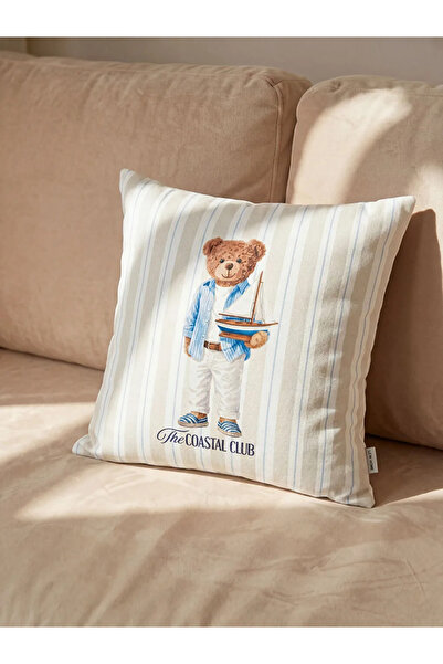 LC Waikiki Teddy bear print throw pillow cover 45x45 cm
