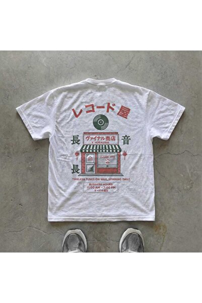Grafftee Clothing تي شيرت ياباني مطبوع للجنسين مقاس كبير من Japan Vinly Shop