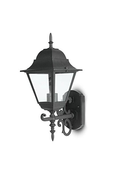 V-TAC Corp de iluminat montat pe perete E27 IP44 Negru mat Aluminiu și sticlă