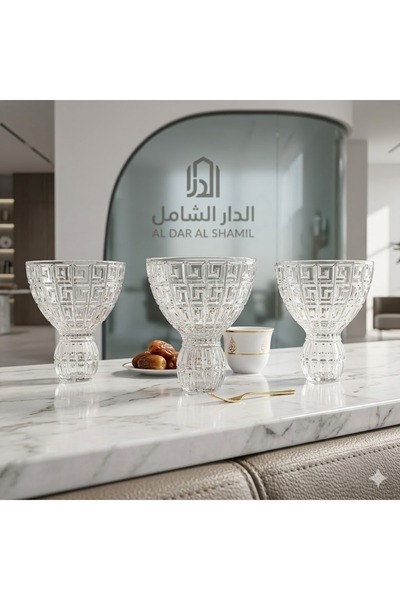 Generic Crystal Serving Glasses with 3-Compartment Base