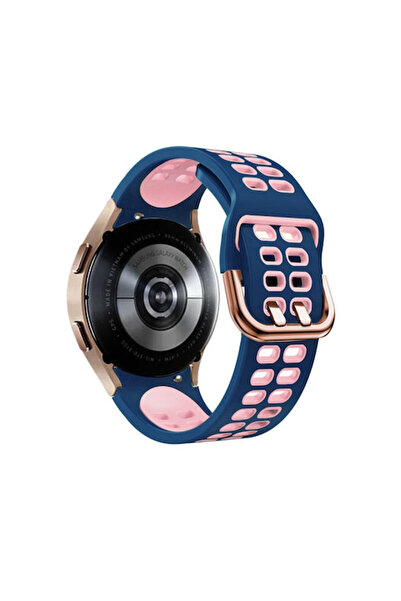 OEM Δίχρωμο λουράκι σιλικόνης με τρύπες, μπλε (Galaxy Watch4/5/6/7/FE/4 Class...