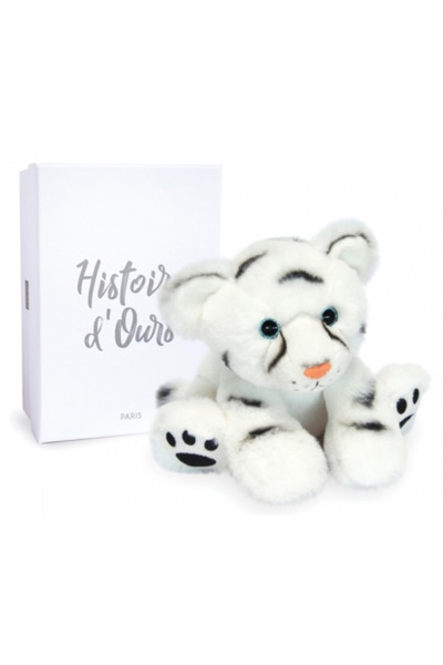 Histoire d'Ours Jucărie de pluș, pui de tigru alb LES ANIMAUX - 18cm