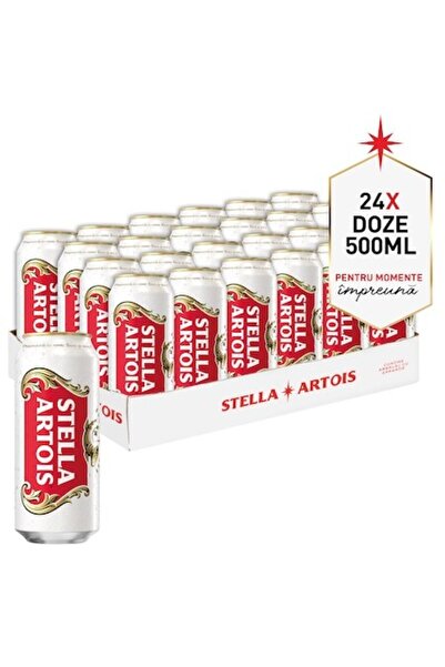 Stella Artois Bere Blondă Superioară Stella Artois, Doză, 24 x 0.5l