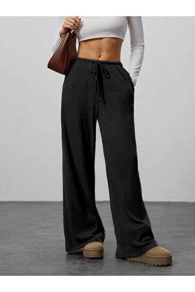 Take Two By Styli women's texture drawstring waist wide leg pants