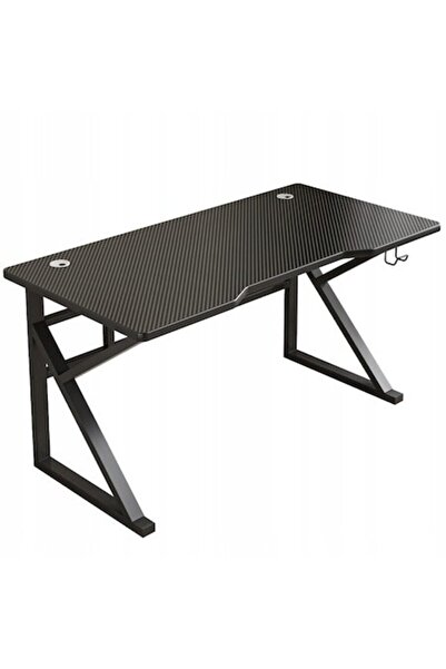 Muvu Birou de gaming modern negru, stil loft, pentru calculator, birou de gam...