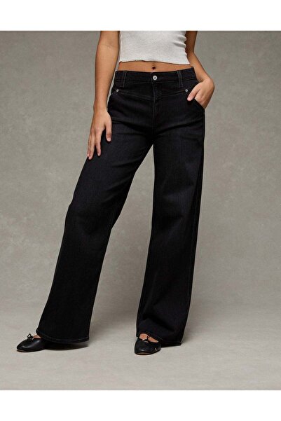 AMERICAN EAGLE بنطلون جينز AE Dreamy Drape Stretch Super High-Wisted فضفاض وو...