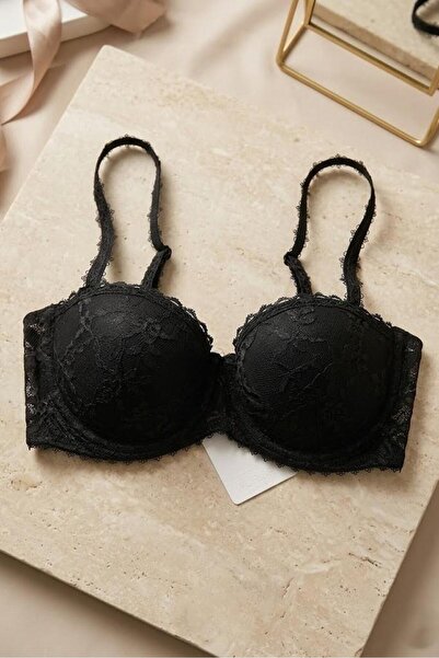 Raneel Kazançlı Alışveriş Women's Charlotte Lace Bra Black