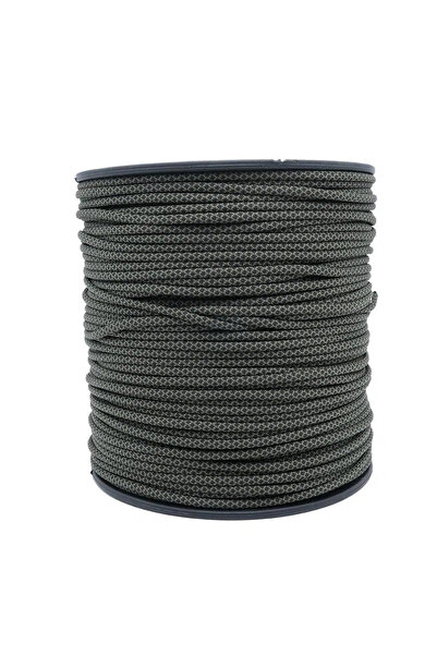 PARACORD Bileklik,Outdoor ve Hobi İp 4 mm Haki Siyah Desenli 5 Metre