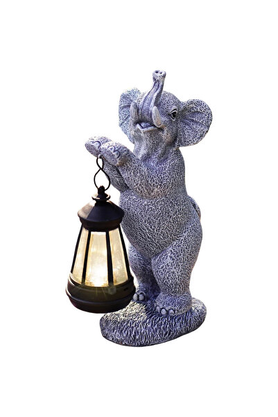 OEM Figurină de Grădină Lampă Solară LED Decorațiune Exterioară Vintage Elefant