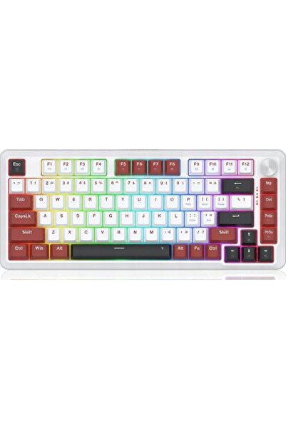 Kraft&dele Tastatură mecanică Redragon K721WRB-RGB Stormhunter Alb-Roșu