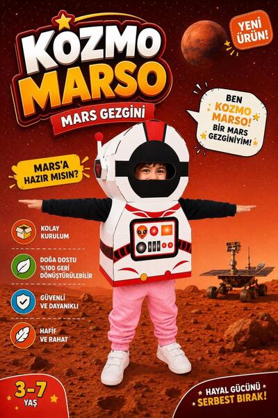 Kardinno Kozmo Marso Jucărie educativă Costum purtabil din carton pentru copi...