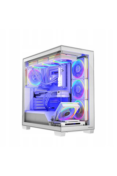 Kraft&dele Carcasă PC MODECOM Volcano Stellar 5F ARGB Midi Tower ATX Albă