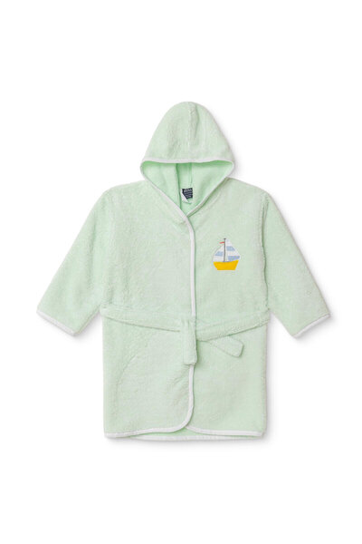 Mollia Erkek Bebek Bornoz Kapüşonlu Long Sleeve