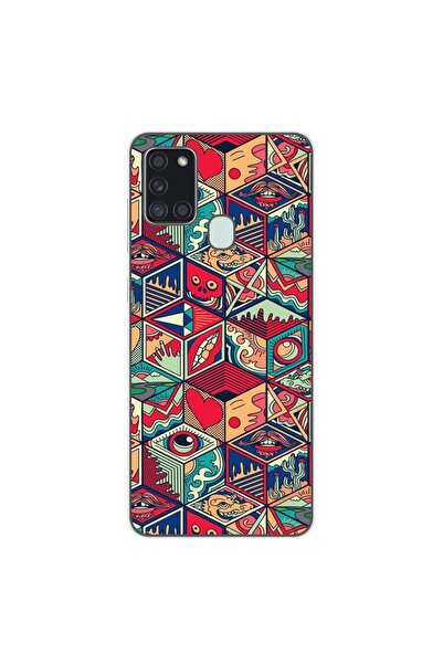 OEM Husa compatibila cu Samsung Galaxy A21s Silicon Gel Tpu Model Pop Art Geo...