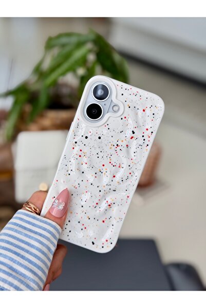 Go Aksesuar Iphone 17 Uyumlu Baskı 3d Kabartma Beyaz Boya Tasarımlı Koruyucu ...