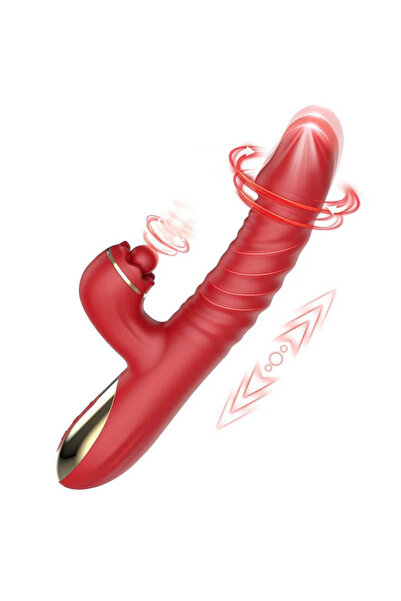 Byzon Premium 4'ü 1 Arada Rabbit Vibratör | İleri Geri Hareket, Döner Başlık, Dil Hareketi ve Titreşim | Manyetik USB Şarjlı | Sessiz Silikon Tasarım