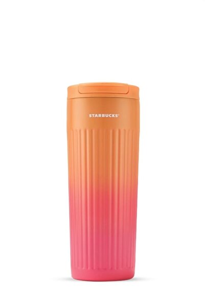 Starbucks ® Turuncu Ombre Çelik Termos - 473ml -