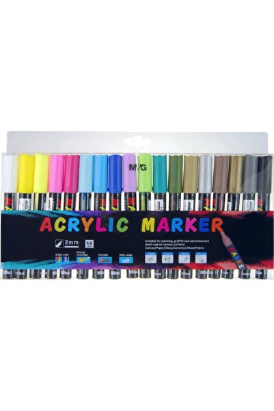 MG Marker acrilic 18 culori M&G