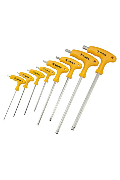 topex Set chei hexagonale Tip T 2-10mm cu bila 8buc (35D967)