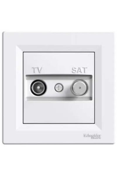 Schneider Electric Priză antenă TV-SAT cu orificiu perforat 8dB alb - EPH3400321