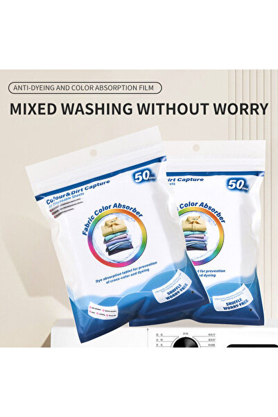 Alayjah Cleaning 50 Sheets Color Catcher for Laundry 50 Count Washing Piece C...