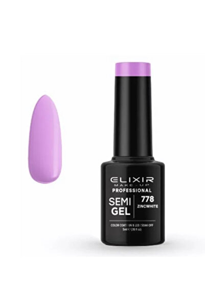 Elixir Επαγγελματικό Ημι-τζελ Ημι-μόνιμο Βερνίκι Νυχιών 778 Ψευδαργυρόλευκο Μ...