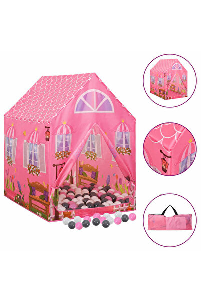 vidaxl Cort de joacă pentru copii cu 250 de mingi, roz, 69 x 94 x 104 cm