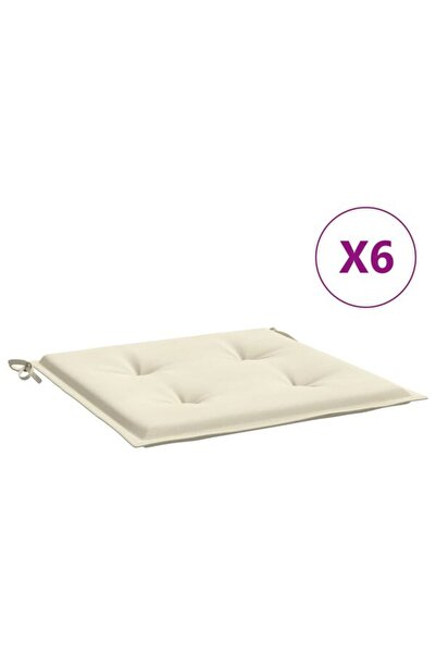 vidaxl Perne pentru scaune de grădină 6 buc. crem 50 x 50 x 2 cm țesătură Oxford
