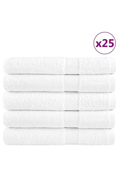 vidaxl Prosoape de saună premium, SOLUND 25 bucăți albe 80 x 200 cm 600 gsm